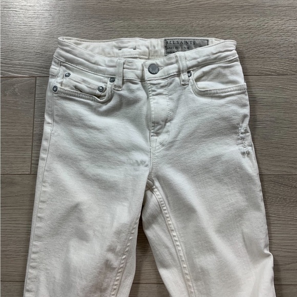 All Saints Mast Vintage White Skinny Jeans - Picture 4 of 14
